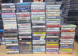100+ Cassete tapes lot wholesale bulk Various artists assorted rock pop jazz