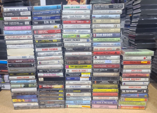 100+ Cassete tapes lot wholesale bulk Various artists assorted rock pop jazz