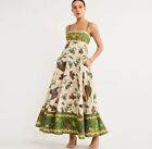 Summer Maxi Dress Farm Floral Print Sleeveless Swing Anthro Women Rio S Small
