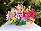 3D Pop Up Greeting Card Flower Floral Birthday Mother Love Anniversary Nature