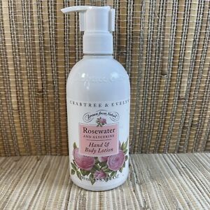 Crabtree & Evelyn Rosewater and Glycerine Hand & Body Lotion 8.5 oz
