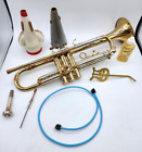 Reynolds Medalist Trumpet Brass & silver Horn Mouthpiece Cleaning Music Holder