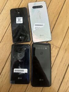 LOT OF 4  LG Mixed Phone CRACKED FOR PARTS UNTESTED