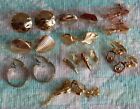 Lot of 9 Pairs of Assorted Small Goldtoned Clip-on & Screwback Earrings
