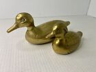 Pair Of Brass Duck Figurines Animal Home Decor Vintage ~ 9