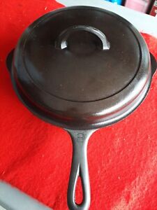 GRISWOLD 777 EXTRA DEEP SKILLET-MATCHING 1098 LID/RESTORED/SM LOGO/AWESOME/INFO