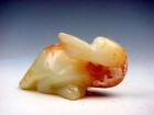 New ListingOld Nephrite Jade Stone Carved Sculpture Seated Duck Looking Aside #10152106