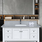 43 Inch Bathroom Vanity Top Stone with Undermount Ceramic Sink and Faucet Hole