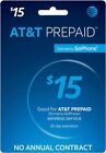 AT&T - AT&T Prepaid $15 Refill Top-Up Prepaid Card , Card  PIN / RECHARGE  fast