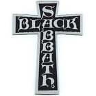 Black Sabbath White/Black Patch Cross Rock Music Embroidered Iron On