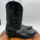 Laredo Western Boots Mens 12 D Black Hawk Cowboy Stitched Snip Toe 6860