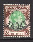 M19357 Singapore 1948 SG15 - $5 green & brown