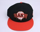 San Francisco Giants Melting Logo Hat Cap Snapback Black Orange Era 9Fifty MLB