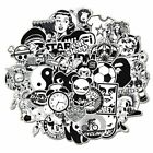 Lot of 200 Stickers Black white Laptop Skateboard Luggage Decals Sticker