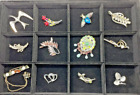 12 Piece Vintage Incl (2) Sarah Cov &( 1) 925 & Unbranded Signed Brooch Pin Lot