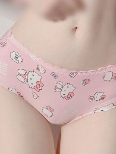 Japanese print Hello Kitty panties Cartoon briefs Underpants Underwear girl hot!