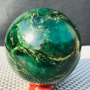 1.7LB Natural Beautiful Emerald Sphere Crystal Ball Quartz Healing stone