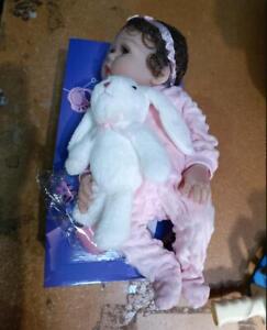 18In Realistic Reborn Baby Dolls Full Body Silicone Vinyl Newborn Girl Doll Gift