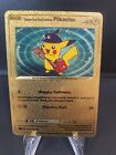 Pikachu Special Delivery Gold Foil Pokemon Fan Art Card
