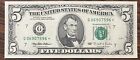1995 Five Dollar Bill $5 Federal Reserve Note STAR NOTE * Uncirculated #75836