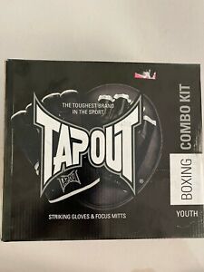 NEW IN BOX TAPOUT STIKING GLOVES & FOCUS MITTS YOUTH BOXING COMBO KIT MMA UFC