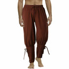 Medieval Renaissance Men's Pants Reenactment Viking Lace Up Bandage Trousers