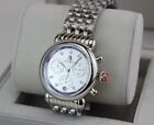 NEW AUTHENTIC MICHELE CSX 36 SILVER MIRROR CHRONOGRAPH MWW03C000518 WOMENS WATCH