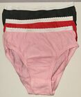 Lot Of 3 Vintage Jockey For Her High Cut Brief Panties~USA Made~Size 6