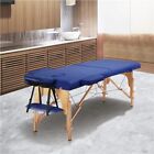 Massage Table Portable Adjustable Tattoo Spa Bed Lashing Table 2 Fold Blue Used