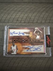 2023 Leaf Art of Sport - Julius Erving / Kevin Durant  Iconography Dual Auto 2/8