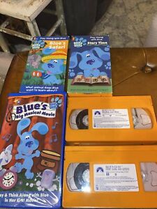 Blues Clues VHS Lot Of 5 Vintage Orange & Blue Tapes Nick Jr Nickelodeon