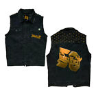 Judas Priest 50 Years Battle Jacket Vest Sleeveless Black Jean 100% AUTHENTIC