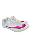 Nike Men's Zoom Rival Sprint Track Spikes DC8753-101 White Pink Size 10 NEW