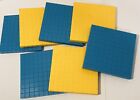 Base 10 Blocks by Hand2Mind 4 Blue & 3 Yellow 100s Flats - Math Manipulatives