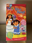 Dora the Explorer Its a Party VHS 2005 Nick Jr. Nickelodeon 2 Festive Adventures
