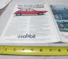 VW Rabbit  (Original) Print Ad (Used) (A)