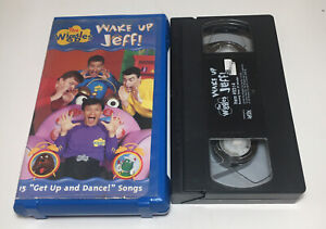 The Wiggles Wake Up Jeff (VHS, 1999 Rare Hard Blue Small Clamshell Case)