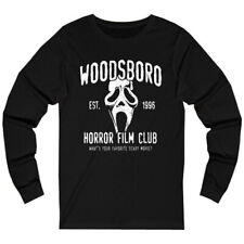 Scream Woodsboro High School Horror Club Long Sleeve Black T-Shirt Size S to 2XL
