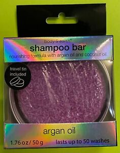 Body and Earth SHAMPOO BAR Nourishing Hair Care ARGAN OIL + Coconut Oil
