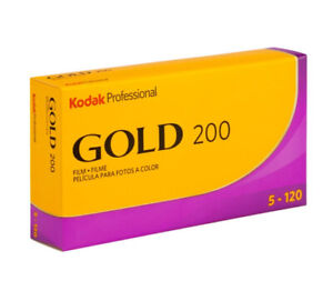 Kodak Professional Gold 200 120mm Roll Color Negative Film, 5 Pack