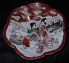 New ListingVtg Geisha Cherry Blossoms Scalloped Nippon Kutani Big Footed Nut Bowl Porcelain