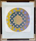 1980s Vintage Serigraph Print Circles Dots Geometric Op Art Signed PATRICIA TOOL