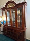 Vintage STANLEY Breakfront Curio China Cabinet With Lighting