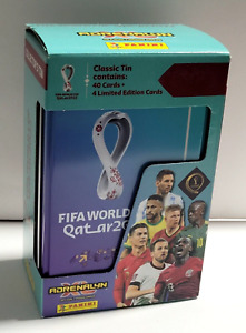 METAL BOX FIFA World Cup Qatar 2022 TCG Panini ADRENALYN XL - Blue Version