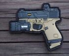 Pistol PVC Rubber Morale Patch Hook and Loop Gun Custom Tactical 2A Gear #23