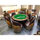 Wine Barrel Poker & Dining Set (Whiskey Barrel Table-Game Table-Dining Table)