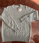 Brunello Cucinelli Men’s Knit Cashmere Sweater Sz.52 (L) Teal Brand New 100%Auth