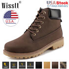 Mens Hiking Military Ankle Boots Leather Work Shoes Fishing Camping Waterproof
