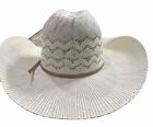 Gotebro Bailey Bangora Two Toned Straw Cowboy Hat 7 1/4”