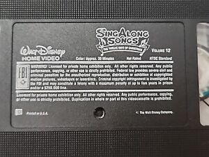Disney's Sing Along Songs The Twelve Days Of Christmas Vol 12 VHS VCR Tape 1993